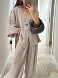 Ensemble Kimono Décontracté en Lin Casual