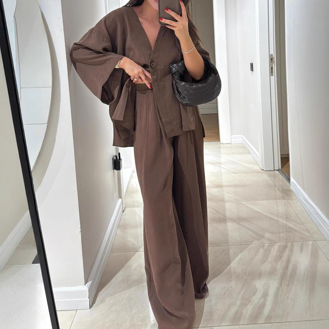 Ensemble Kimono Décontracté en Lin Casual