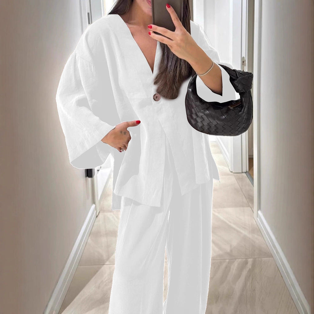 Ensemble Kimono Décontracté en Lin Casual