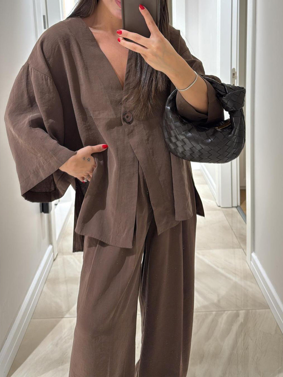 Ensemble Kimono Décontracté en Lin Casual