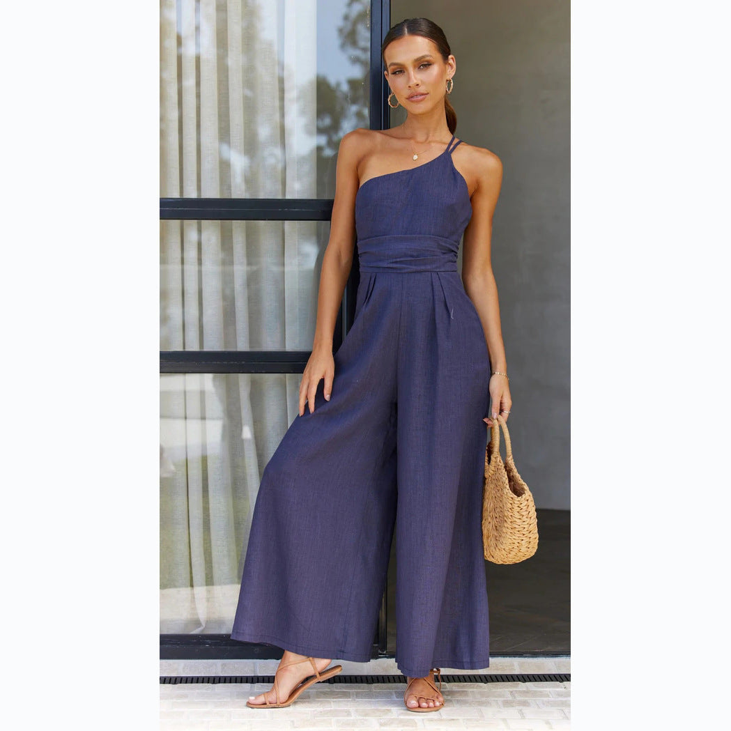 Combinaison Large Asymétrique à Coupe Ajustée avec Sac de Lixe