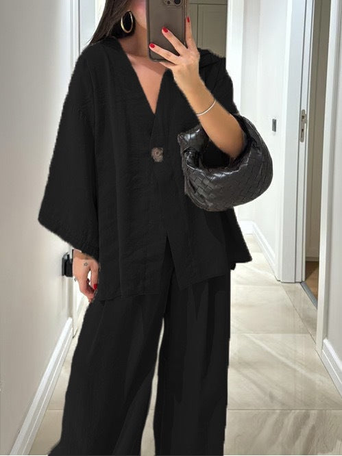 Ensemble Kimono Décontracté en Lin Casual