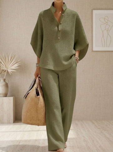 Ensemble Riviera : Tunique et Pantalon Fluide en Lin