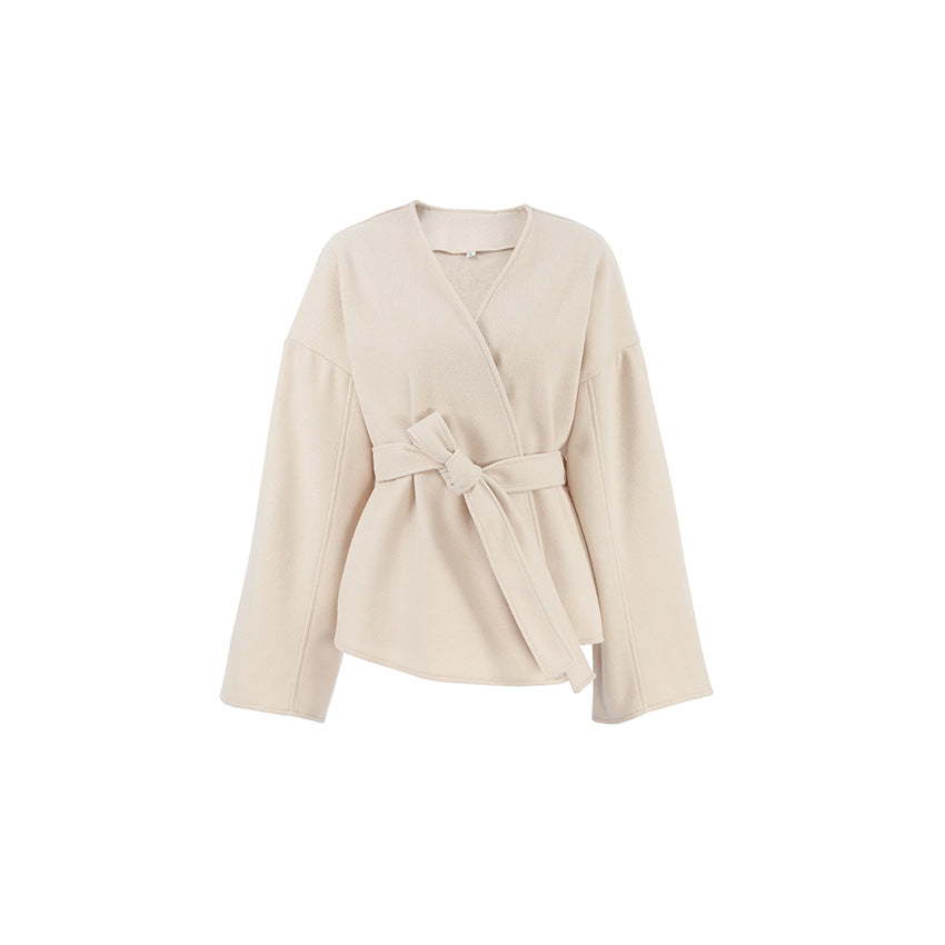 Veste Ceinturée Coupe Cache-Cœur