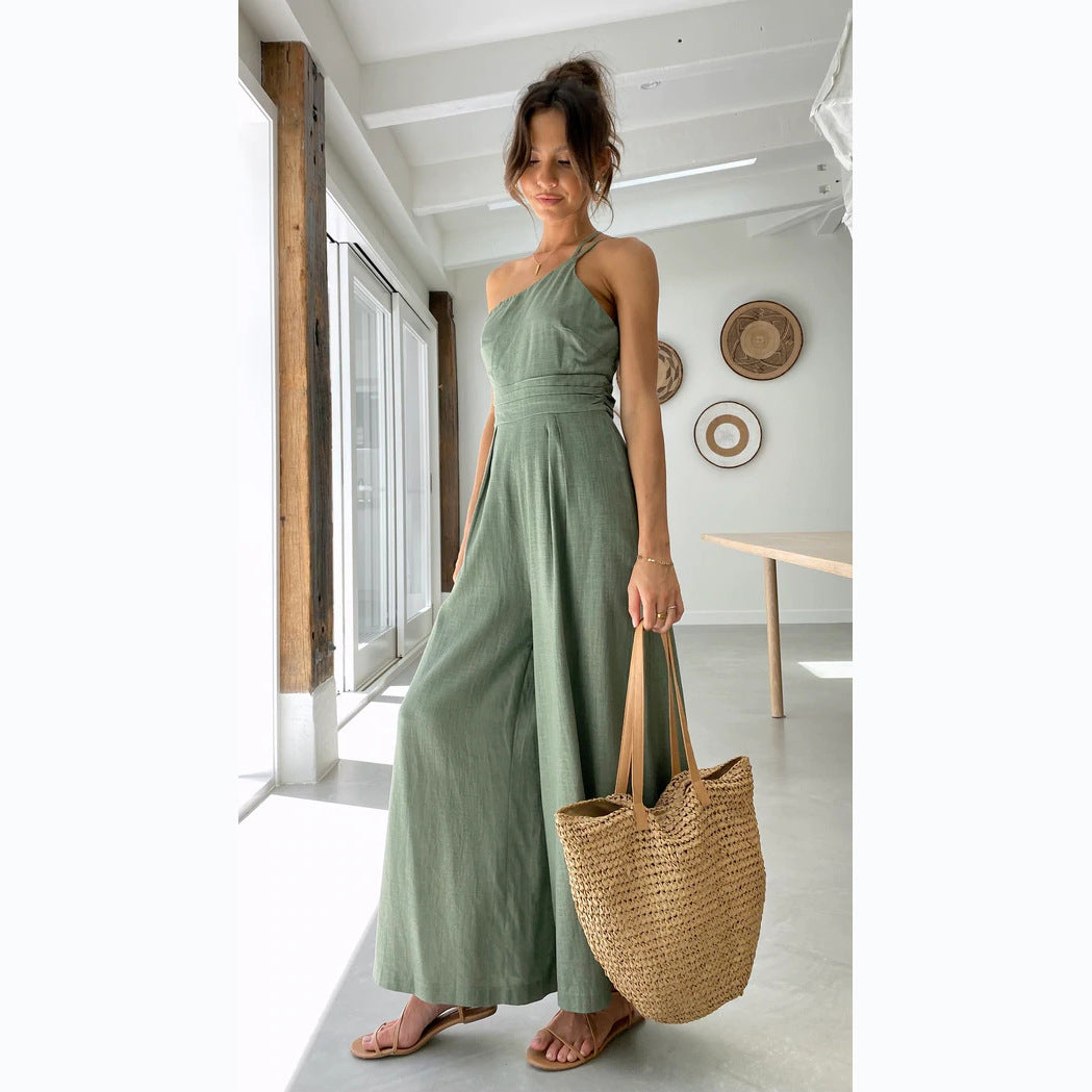 Combinaison Large Asymétrique à Coupe Ajustée avec Sac de Lixe