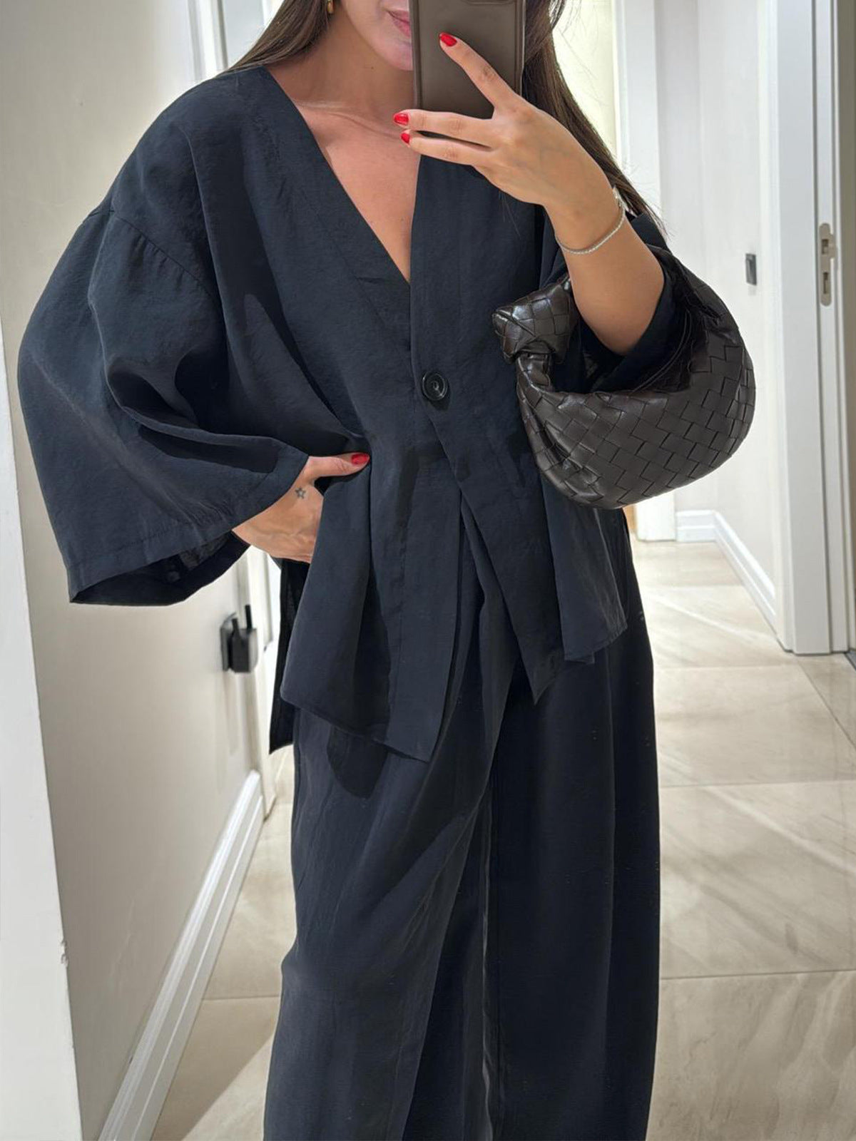Ensemble Kimono Décontracté en Lin Casual