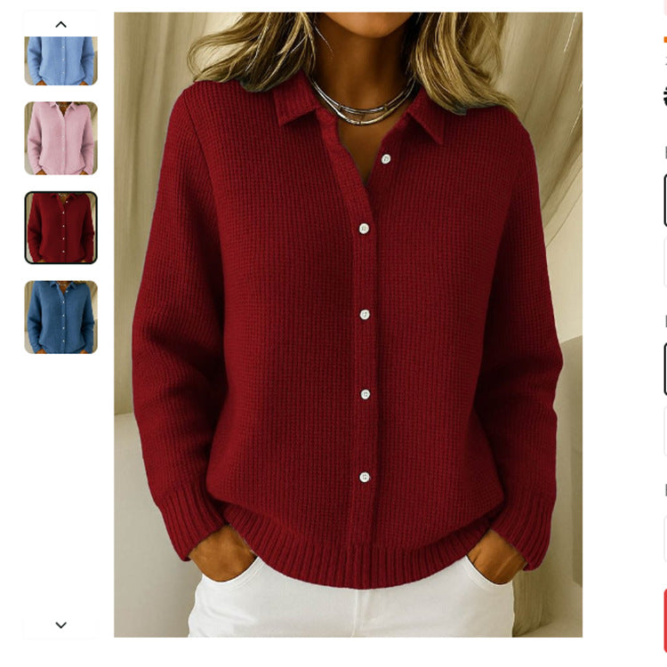 Pull Col Chemise Boutonné
